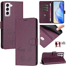 Samsung Galaxy S25+ Wallet Cases GANGXUN Samsung Galaxy S21 Plus 5G PU Leather Flip Case
