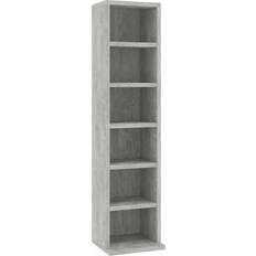 vidaXL CD Cabinet Concrete Grey Book Shelf 88cm