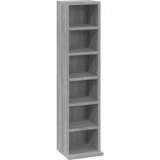 vidaXL CD Cabinet Sonoma Grey Book Shelf 88cm