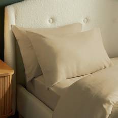 Pillow Cases on sale Silentnight Supersoft Plain Standard Pillowcase Pair Ecru Pillow Case