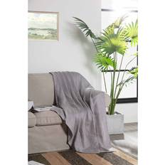 Chezmoi Collection Brussels 100 Belgian Flax Linen Throw Blanket Blankets