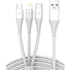 Kabler Pricenet USB Vayox USB-A USB-C Micro-B Lighting Cable 1 m 1m