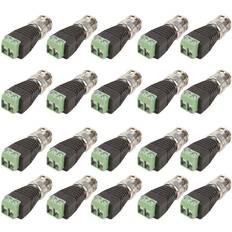 Surveillance Cameras Wejoy 20 Pcs Coax Cat5 To Camera Bnc Video Balun Connectors