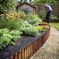 Nicoman Heavy Duty Corrugated Metal Garden Border Edging Roll 6m