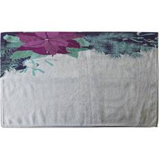 Florals Kitchen Towels Purple Blue Flowers One Size Kitchen Towel
