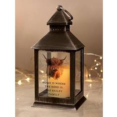 White Lanterns Personalised Memento Company Highland Cow LED 1 x 2.7 x 1 cm Lantern
