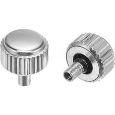 Clock Tools Uxcell 2pcs 5x4.5mm SUS304 Flat Head Watch Crown