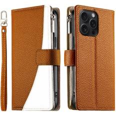 GANGXUN iPhone 15 Pro Max Leather Case Wallet Slots