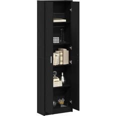 vidaXL Black Oak 55x25x189 cm Wardrobe