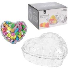 Excellent Houseware Glass Sweet Jar with Lid Candy Sugar bowl