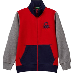 United Colors of Benetton Pure Cotton Sweatshirt with Zipper - Red (3J68C501B_918)