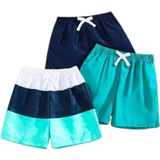 Shein Young Boy Leisure Holiday Swimwear Set - Swim Trunks