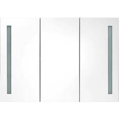vidaXL Badkamerkast Met Spiegel LED 89x14x62 Cm