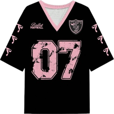 Shein Tops Shein Slaydiva 07 Jersey Butterfly Tie Shirt Casual Letter & Number Graphic T-Shirt For Women, Suitable For Summer