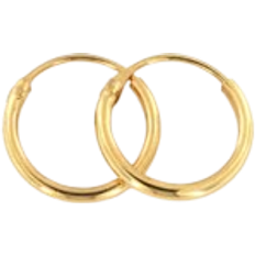 Beadhouse Øreringe hoops 10 mm - sterlingsølv/forgyldt