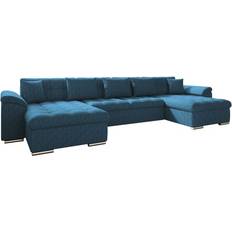 Blåa - U-soffor Mirjan24 Kinzer Dubbeldivan 5-Sits Blå U-Soffor Soffa 375cm 6-sits