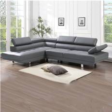 Corner Sofas - Leathers Seagul Grey Sofa 271cm 4 Seater