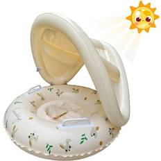 Shein Baby Pool Float With Canopy, Inflatable Baby Swimming Ring With Removable Sun Protection Shade, Outdoor Swimming Pool Accessories And Pool Party Games, Toddler Floaties Water Infant Swim Float