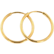 Beadhouse Øreringe hoops 8 mm forgyldt sterlingsølv