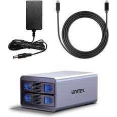 Externa lagringschassin Unitek Kieszen Na Dyski SATA 2.5 3.5 HDD SSD 40TB