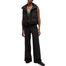 Detachable Hood Vests Lululemon Wunder Puff 600 Down Fill Cropped Vest - Black