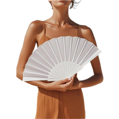 Shein Solid Color Versatile Flat Plastic Ladies Folding Fan Folding Fan Dancing,Hand Fan(For Women) Large Folding Fan Retro Folding Fan Decorative Fan Home Decoration Graduation Fans Fan. Suitable For Daily Use,Gender Neutral Accessories,Home Decor Accents