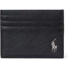 Polo Ralph Lauren Tegnebøger & Nøgleringe Polo Ralph Lauren Saffiano Leather Credit Card Case - Black