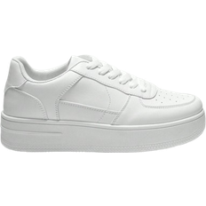 X Lucía Bellido CUCCOO EASI Spring And Autumn Fashionable Thick-Soled Height Increasing Women's Casual Shoes With Front Lace-Up, Waterproof Platform And In White Color Casual Sports Shoes Casual Shoes Back To School Shoes College Student Shoes School Supplies Back To School Fall, Versatile Shoes For Women Shoes For Women Sneakers Spring Shoes Easter Tainers