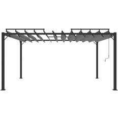vidaXL Pavilion with Slatted Roof - Anthracite 3x4 m