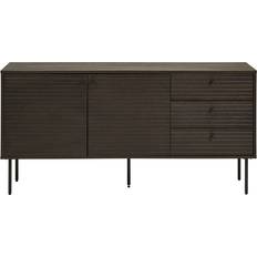 Metal Skab House Nordic Kyoto Smoked Sorte Metalben 150x40x74 cm Skænk