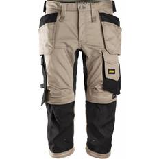 Snickers 6142 AllRoundWork 3/4 Pirate Trousers -	Khaki/Black
