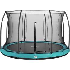 Salta Round Trampolines Salta Comfort Edition Ground Trampoline 366cm + Safety Net Green