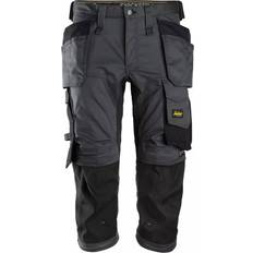 Snickers Stretch Arbejdsbukser Snickers 6142 AllRoundWork 3/4 Pirate Trousers - Steel Grey/Black