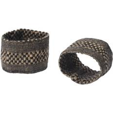 Ferm LIVING Servettringar ferm LIVING Gather Napkin Rings Set of 2 Black Natural Servettring