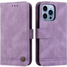 GANGXUN Purple iPhone 13 Pro Leather Case