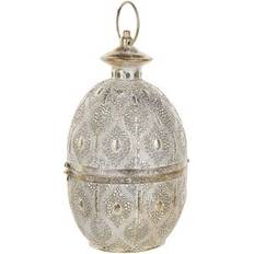Gold Lanterns Beliani Oriental Gold Metal 34 cm Lantern