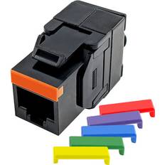 Svarta Data- & Nätverksuttag Simply45 RJ45 CAT5E UTP Oskärmad Keystone
