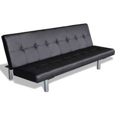 Læder - Sovesofaer vidaXL 241722 Black Sofa 168cm