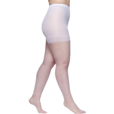 Queen Ultra Sheer Control Top Pantyhose Plus Size - White