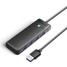 USB-A Hub 4x USB-A 3.0 Svart