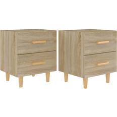 vidaXL 811977 Sonoma Oak Nachttisch 35x40cm 2Stk.