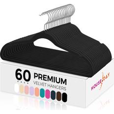 Black Hangers House Day Black Velvet Hangers 60 Pack Hanger