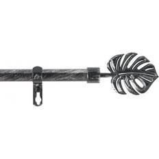 Accessoires de rideaux Kit Tringle Décorative Tropical L 120 210 x D 1.9 cm Noir