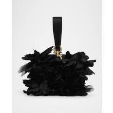 Women Mini Clutch Floral Detailing - Black