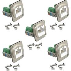 Silver Ethernet, Data & Phone Outlets Sodial RJ45 Cat 5E Wiring Terminals U9N8