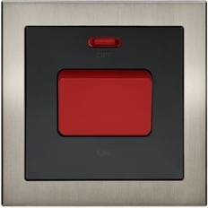 Silver Wall Switches Retrotouch Aura BM12BZ-R45B 1 Gang 45A Cooker Switch