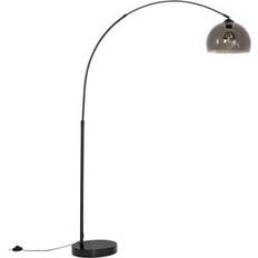 QAZQA Sort Gulvlamper & Havelamper QAZQA Smart Buelampe Sort Med Røgglas WiFi G95 Gulvlampe