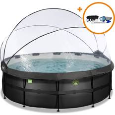 Freestanding Pools Exit Toys Black Leather Pool 14ft x 48in Set