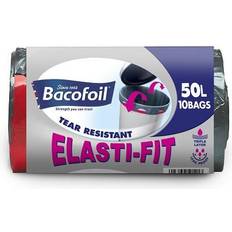 Bacofoil Elasti-Fit Kitchen Bin Liners 50L 10pk