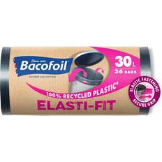 Cleaning Equipment & Cleaning Agents Bacofoil Elasti-Fit Bin Liners 30L 3 Rolls